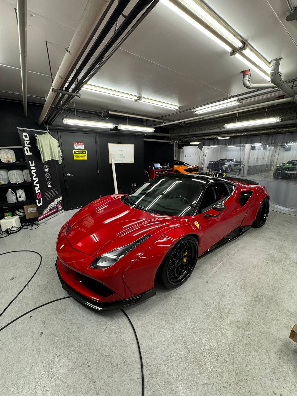 Ferrari in professional garage