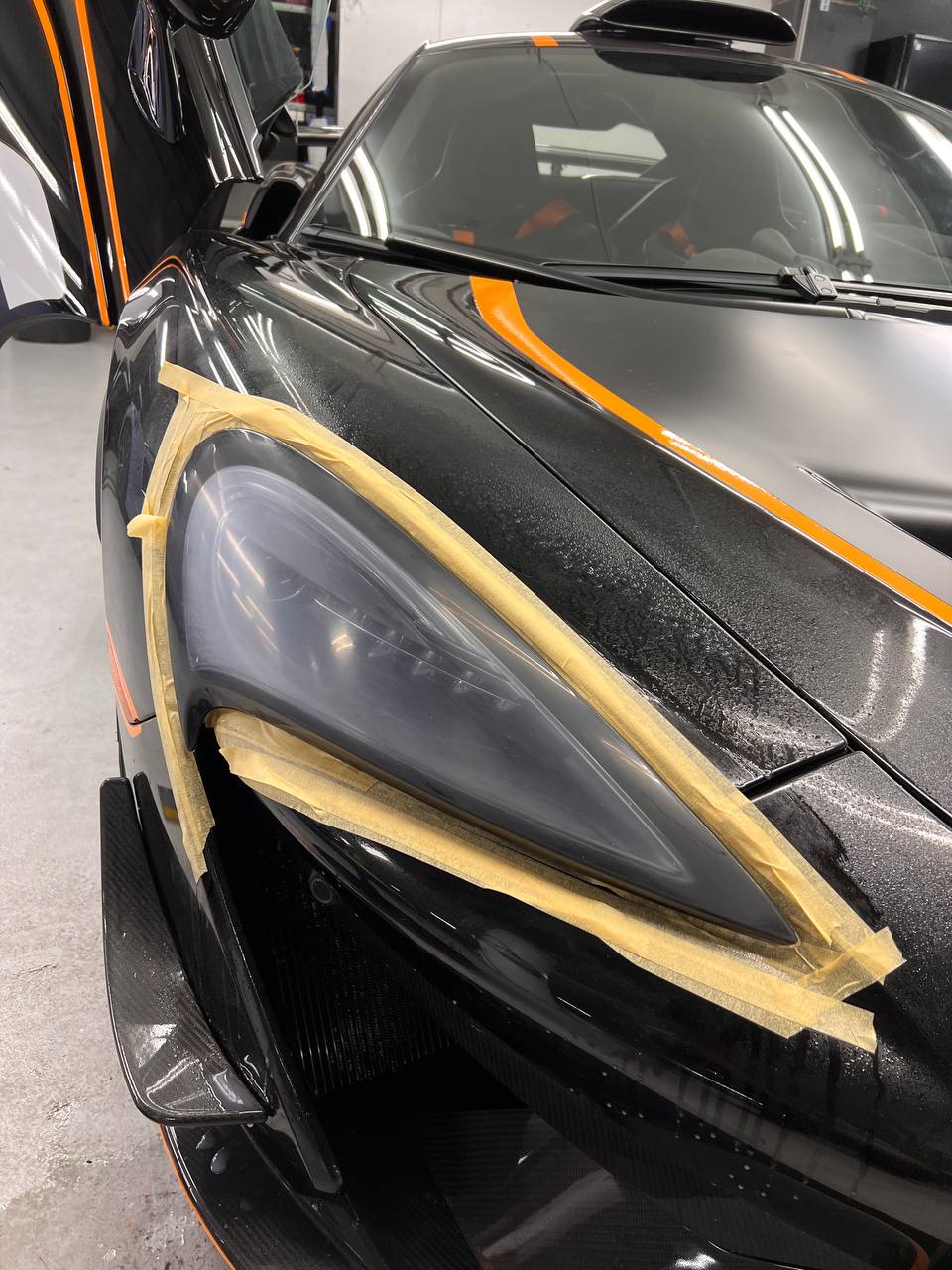 McLaren headlight detailing